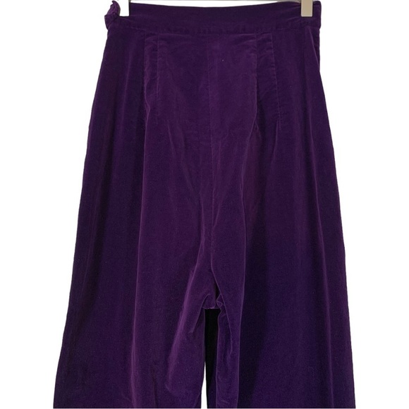 Vintage 80s High waist Velvet Pants Size S/M - Picture 5 of 7
